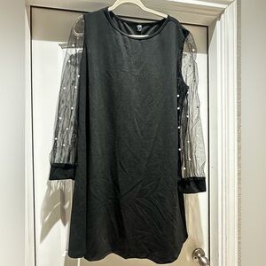 SHEIN Black Dress with Pearls